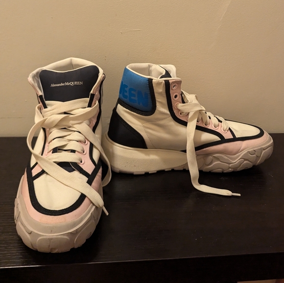 Alexander McQueen Men's Multicolored High-Top Court Trainer Size 41.5 EU 8.5 US - Picture 4 of 14